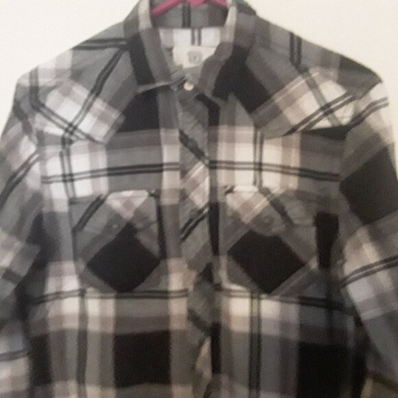 Boys Vintage Roebuck & Co. Small Blacks/Grays/White Pattern.Long Sleeve - Picture 2 of 5